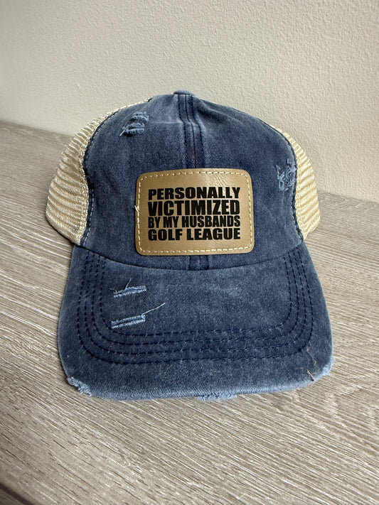 Victimized By Golf Women's Ponytail Hat