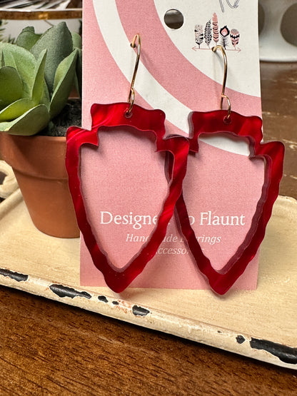 Hollow Arrowhead Dangle Earrings