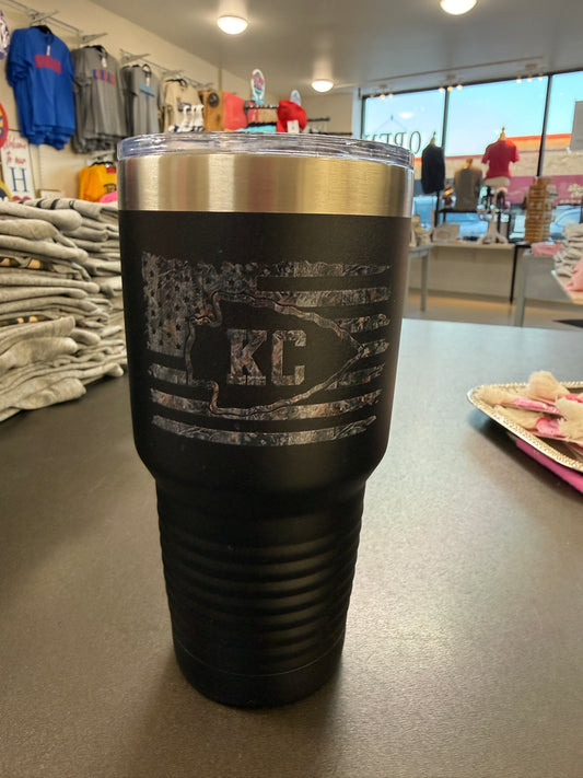 KC Camo Flag Polar Camel 30 oz Ringneck Tumbler