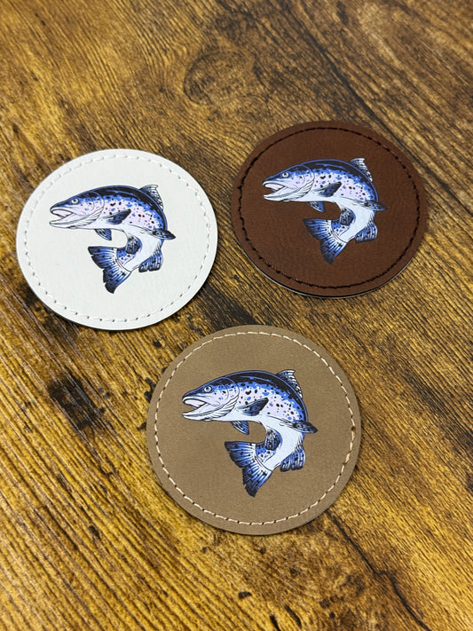 Bluewater Trout Leatherette Patch