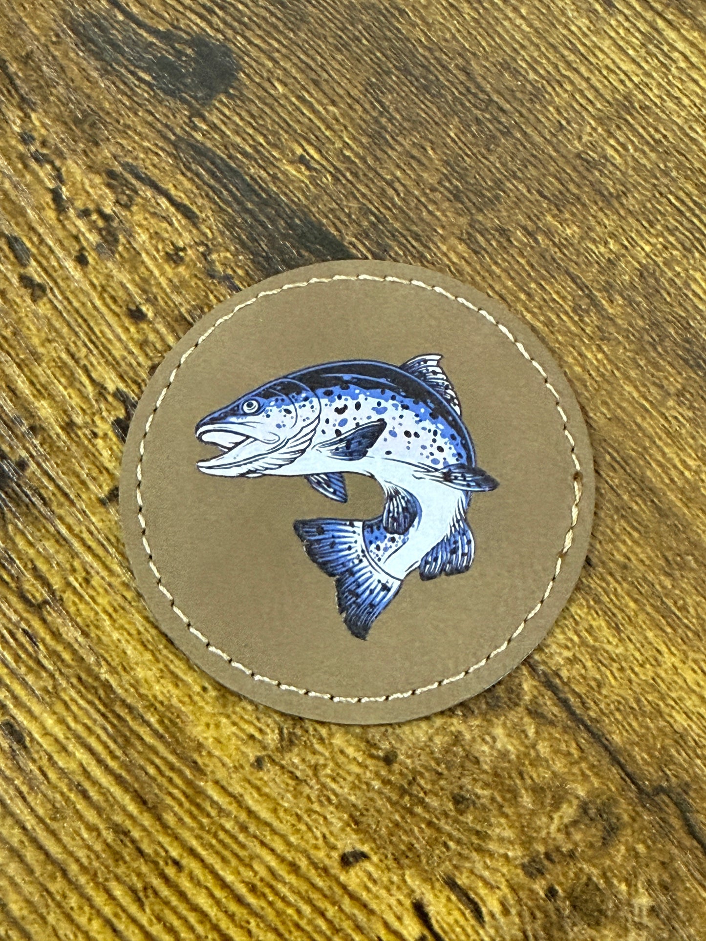 Bluewater Trout Leatherette Patch