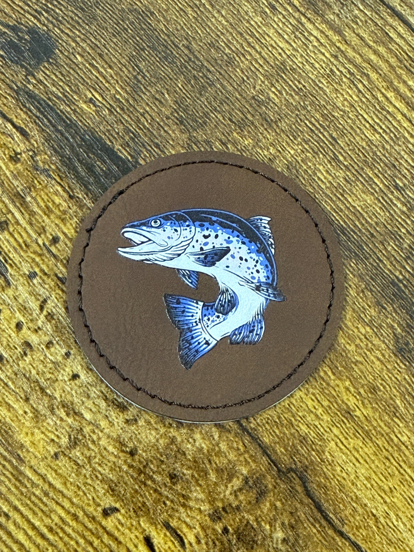 Bluewater Trout Leatherette Patch