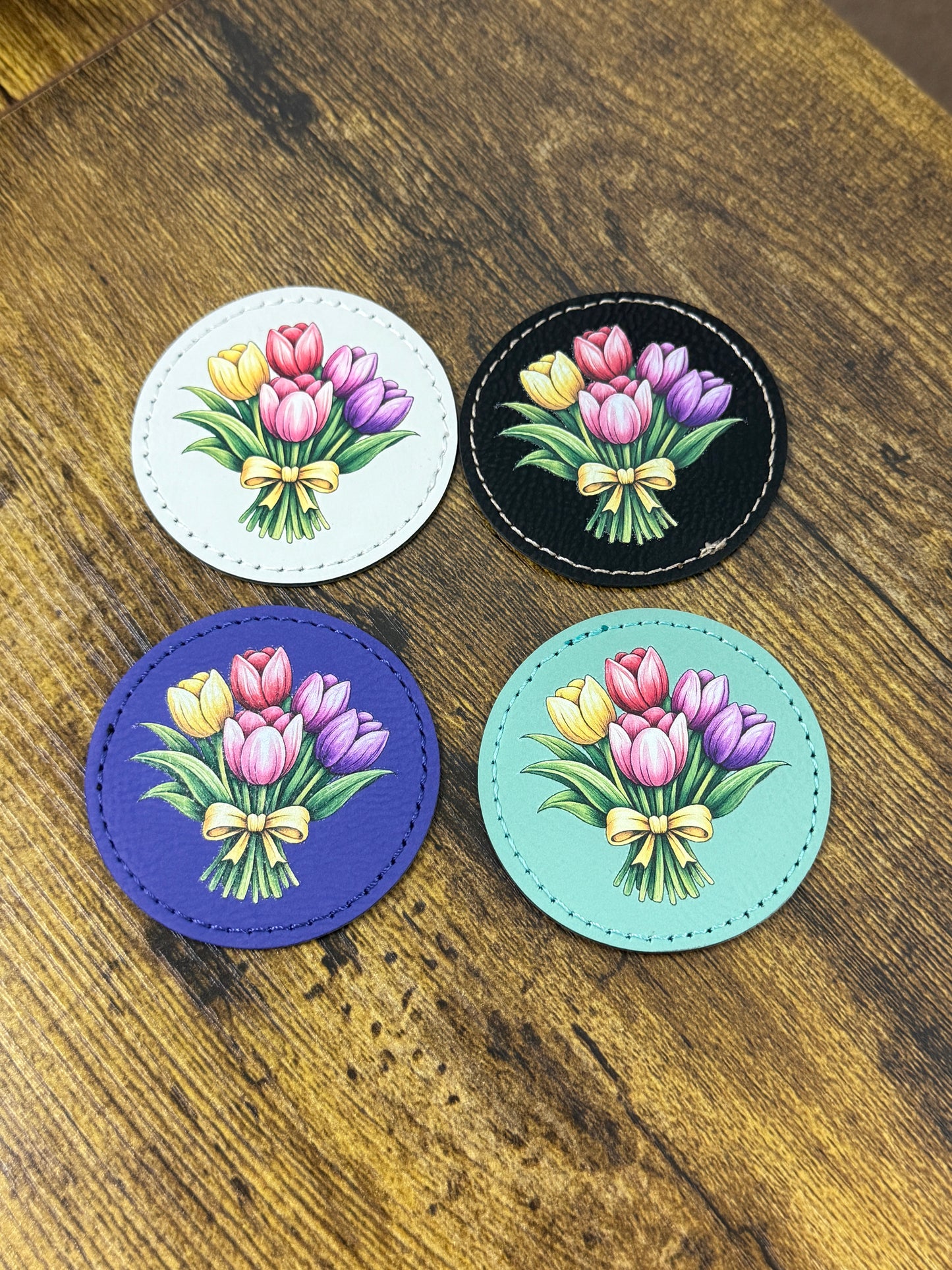 Tulip Bouquet Leatherette Patch