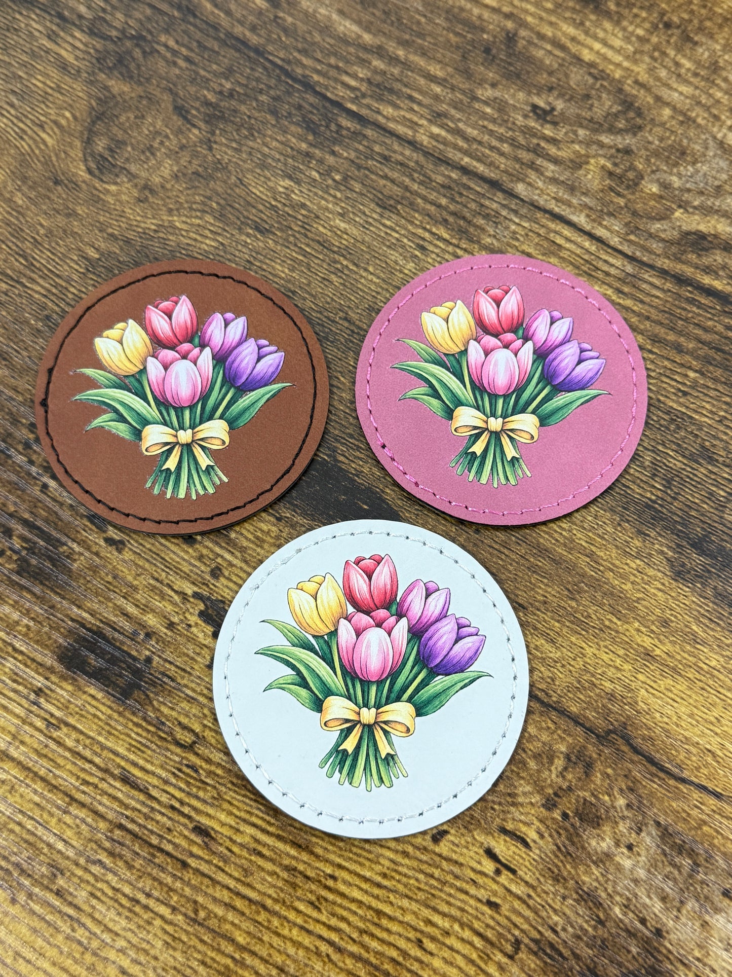 Tulip Bouquet Leatherette Patch