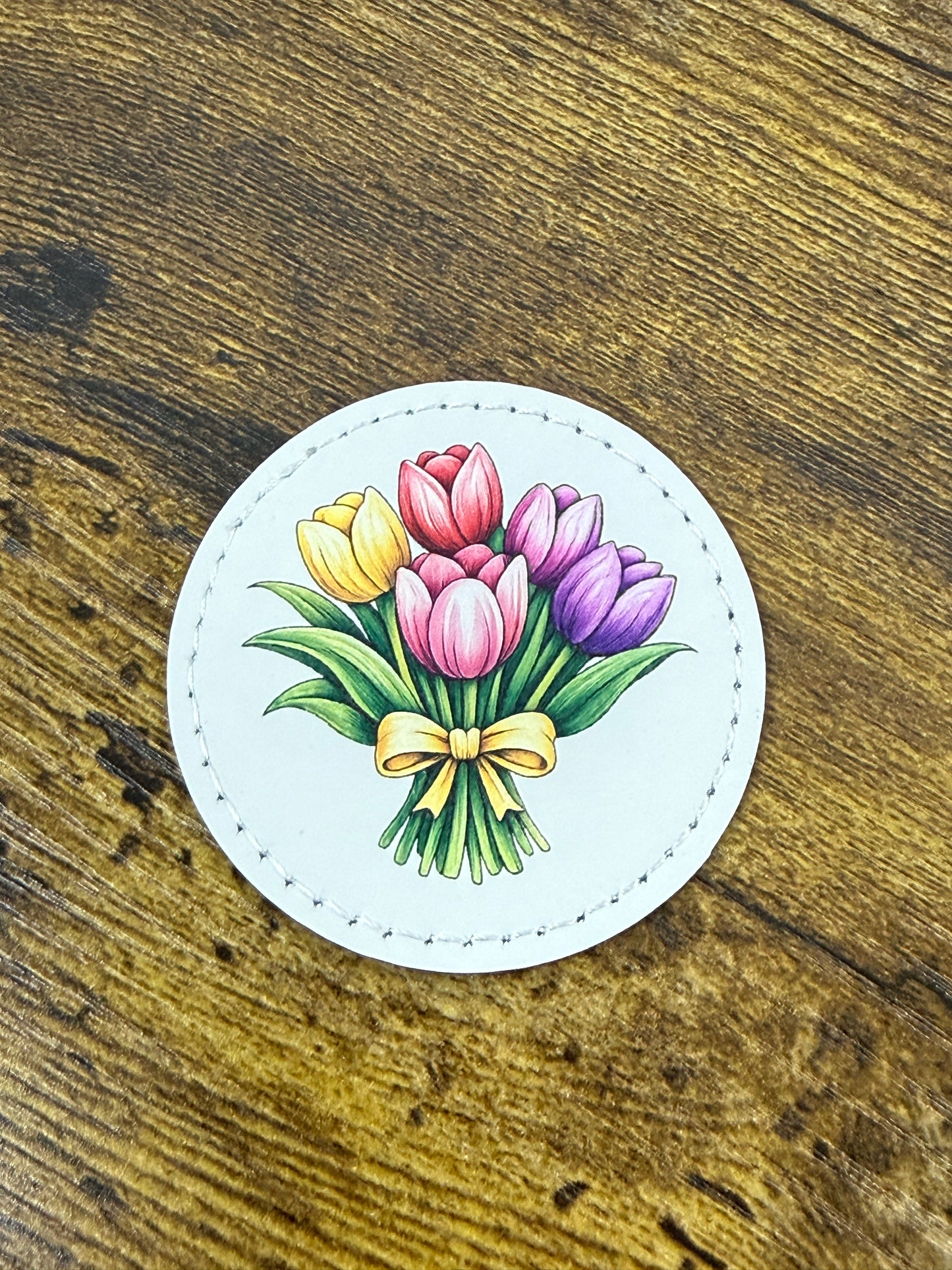 Tulip Bouquet Leatherette Patch