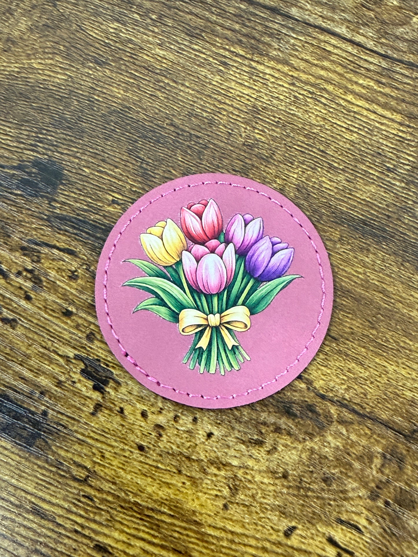 Tulip Bouquet Leatherette Patch