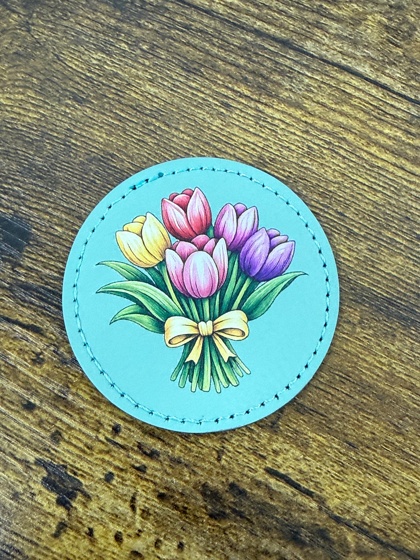 Tulip Bouquet Leatherette Patch