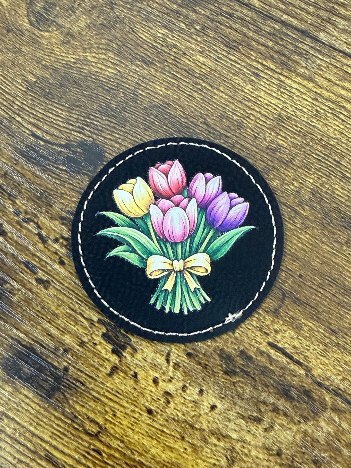 Tulip Bouquet Leatherette Patch