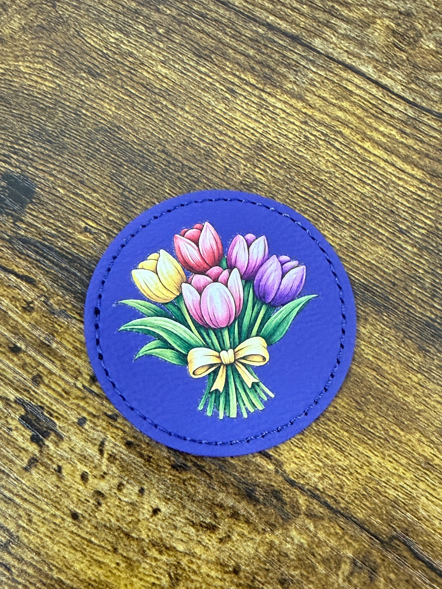Tulip Bouquet Leatherette Patch