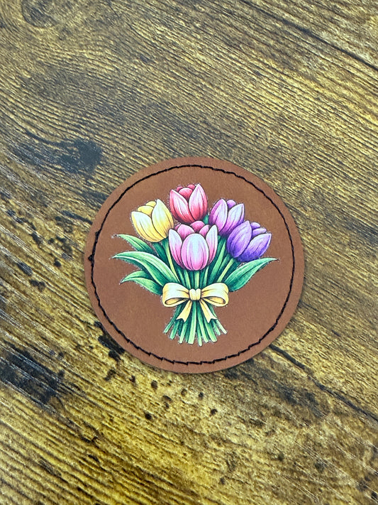 Tulip Bouquet Leatherette Patch