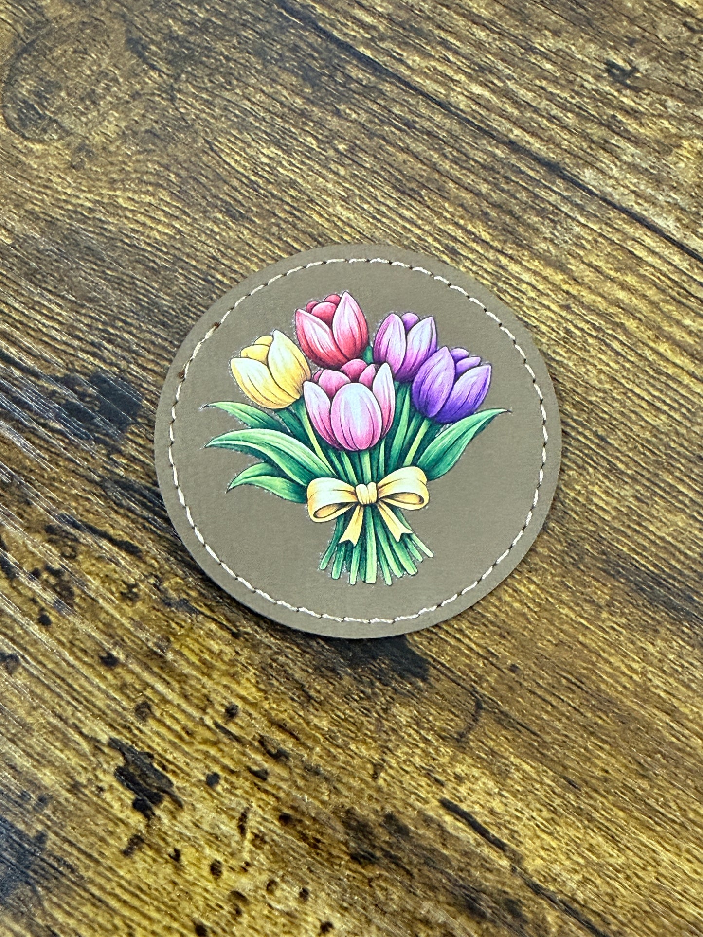 Tulip Bouquet Leatherette Patch