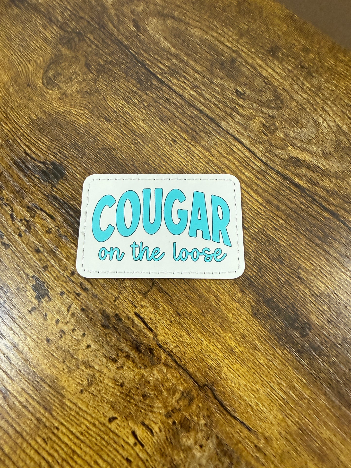 Cougar On the Loose Leatherette Patch