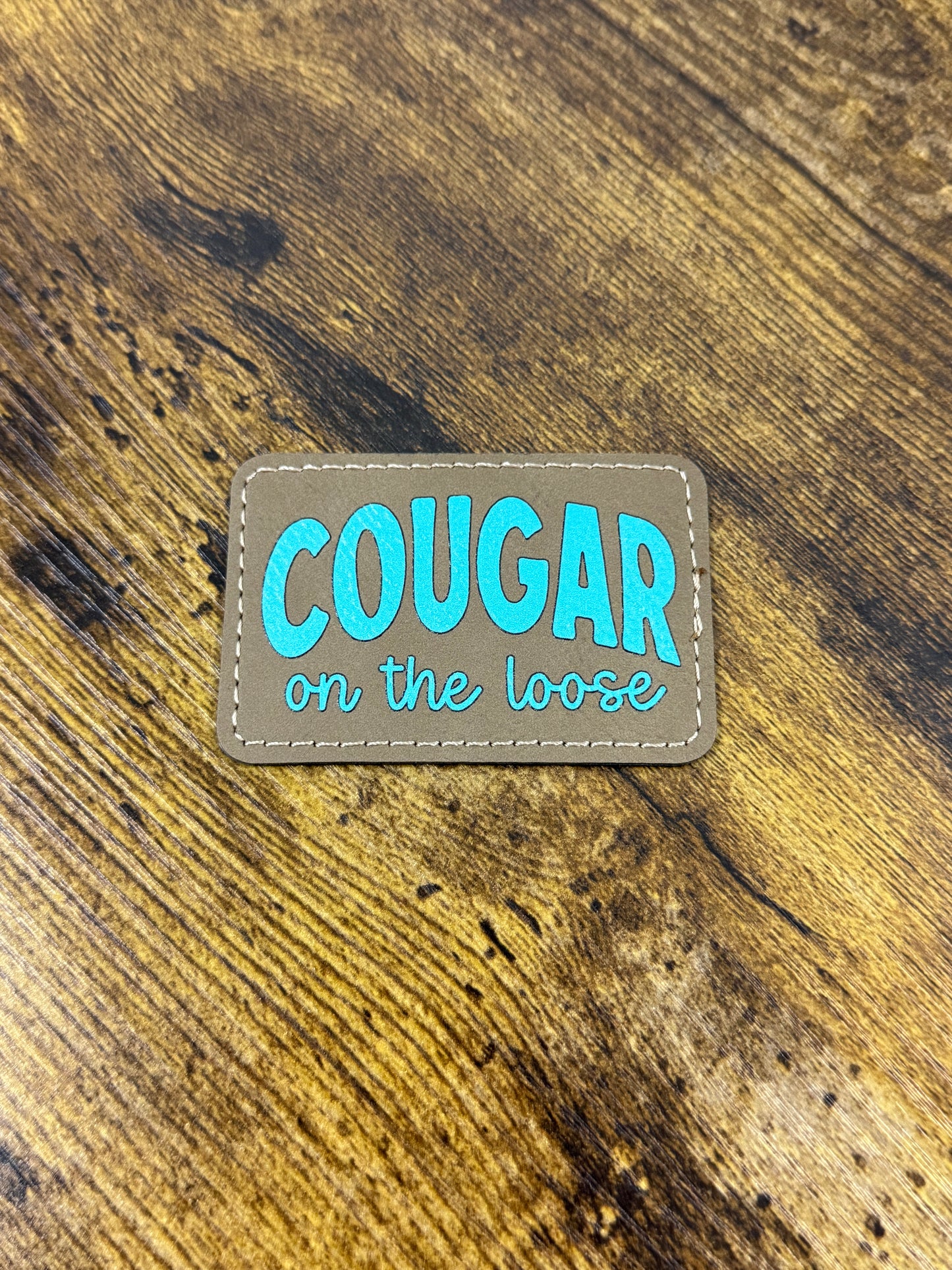 Cougar On the Loose Leatherette Patch