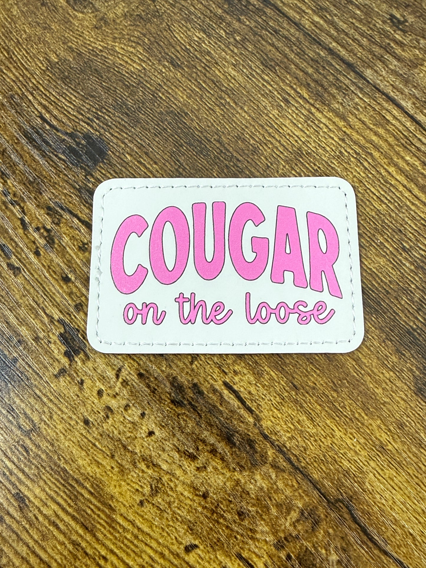 Cougar On the Loose Leatherette Patch