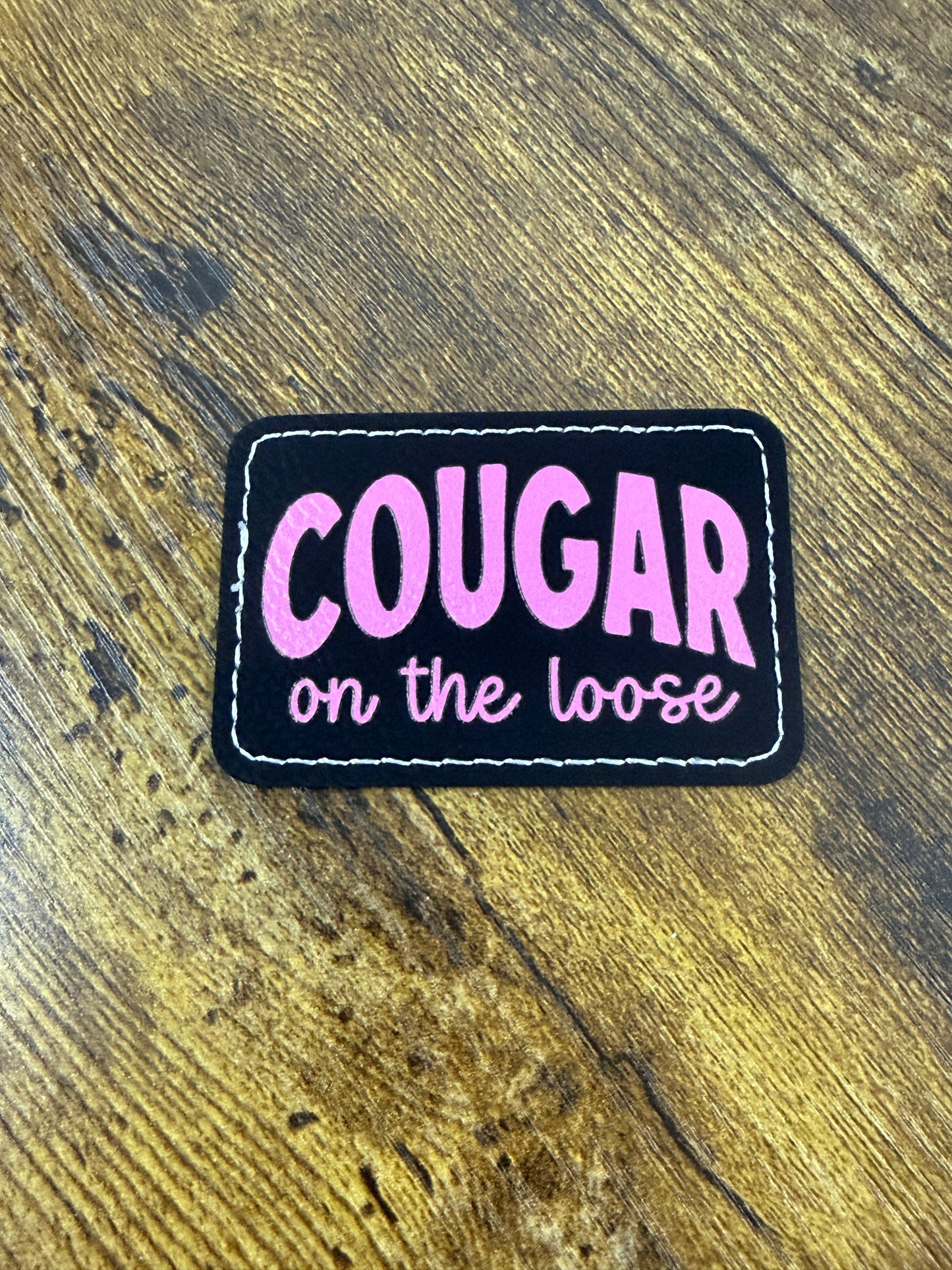 Cougar On the Loose Leatherette Patch
