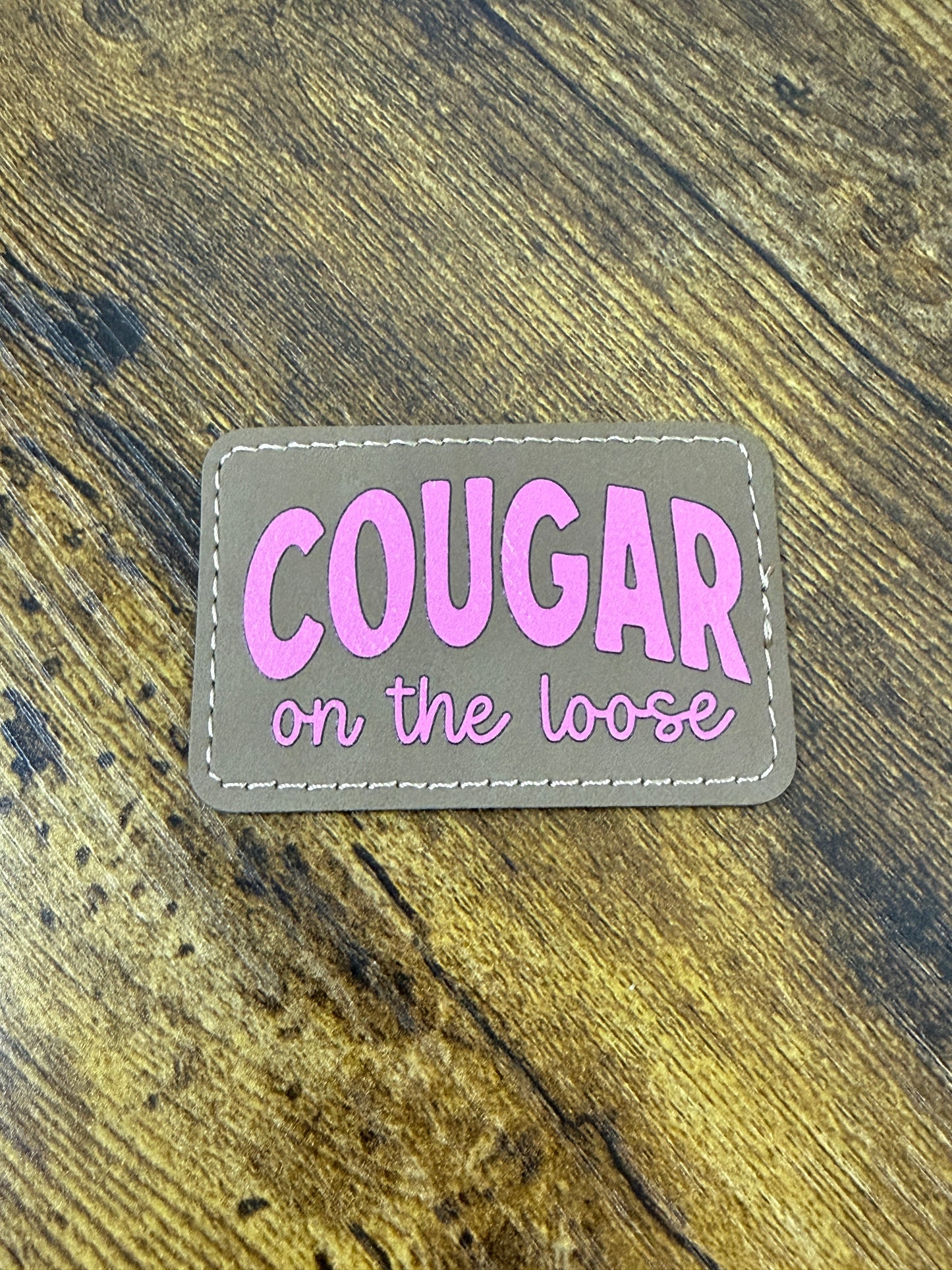 Cougar On the Loose Leatherette Patch