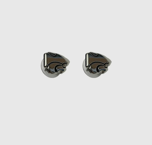 Kansas State Power Cat Logo Stud Earrings