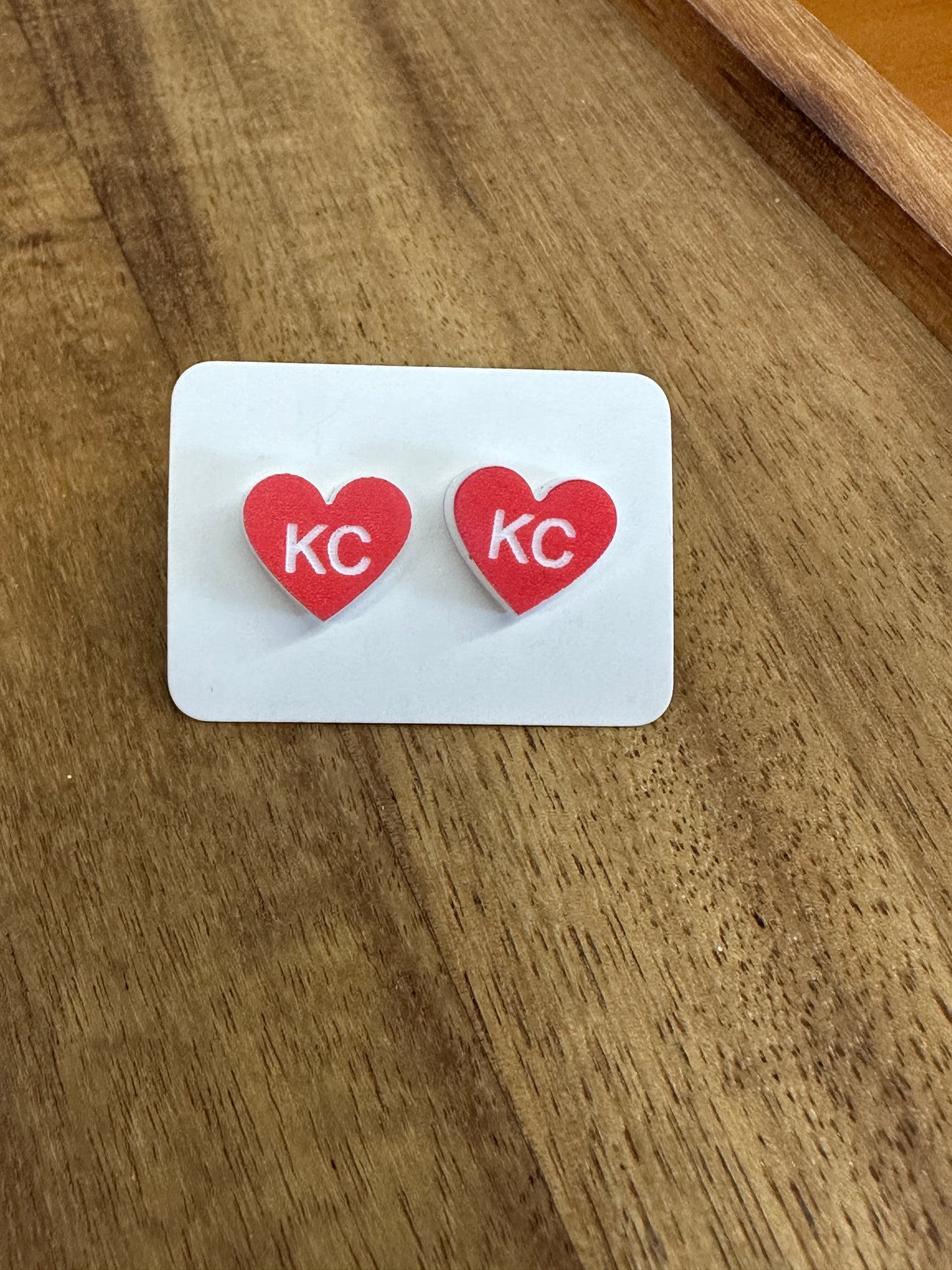 KC Heart Game Day Studs