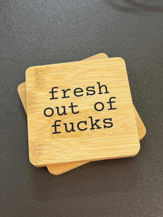 UV Printed Fresh Out Wooden Coaster