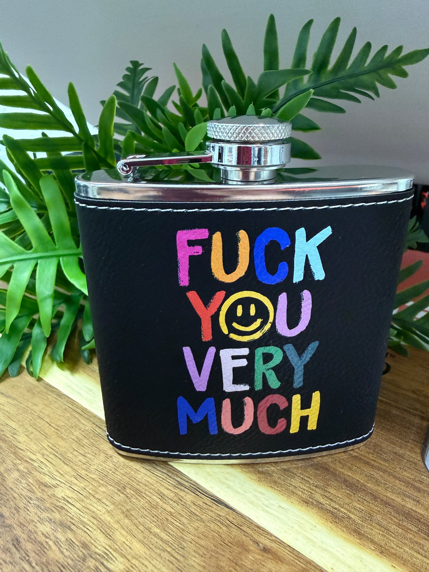UV Printed Fuck You Very Much 6 oz Flask