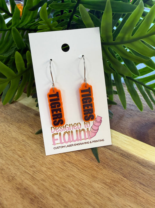 UV Printed Tigers Spirit Dangle Earrings