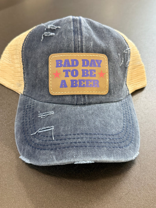 UV Printed Bad Day to be a Beer Women's Ponytail Hat