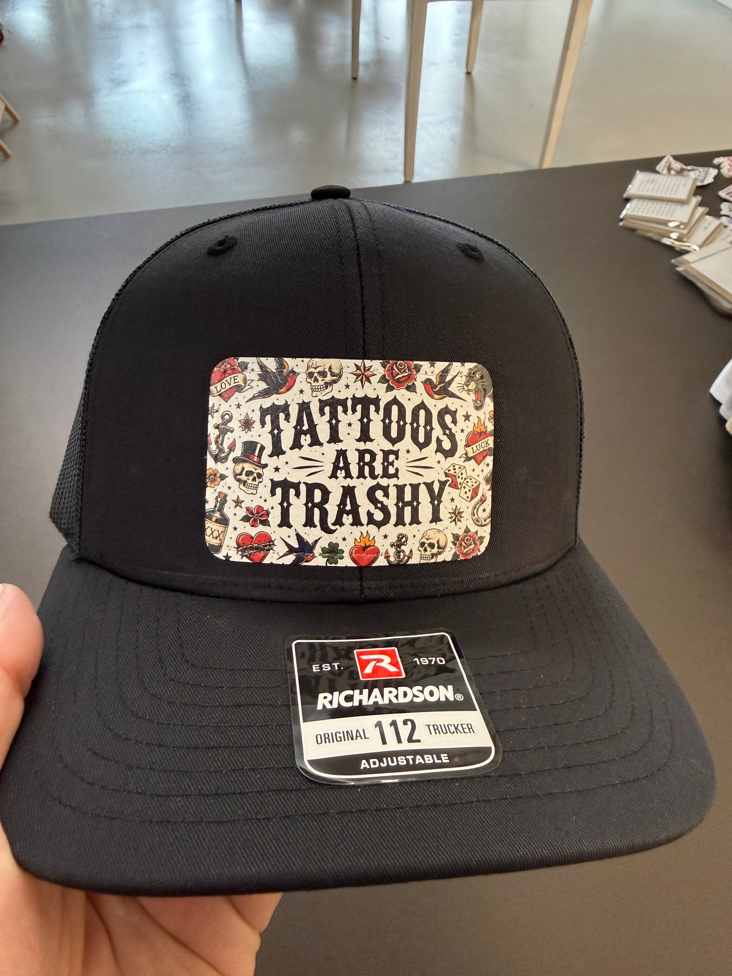 UV Printed Tattoos Are Trashy Richardson 112 Men's Hat
