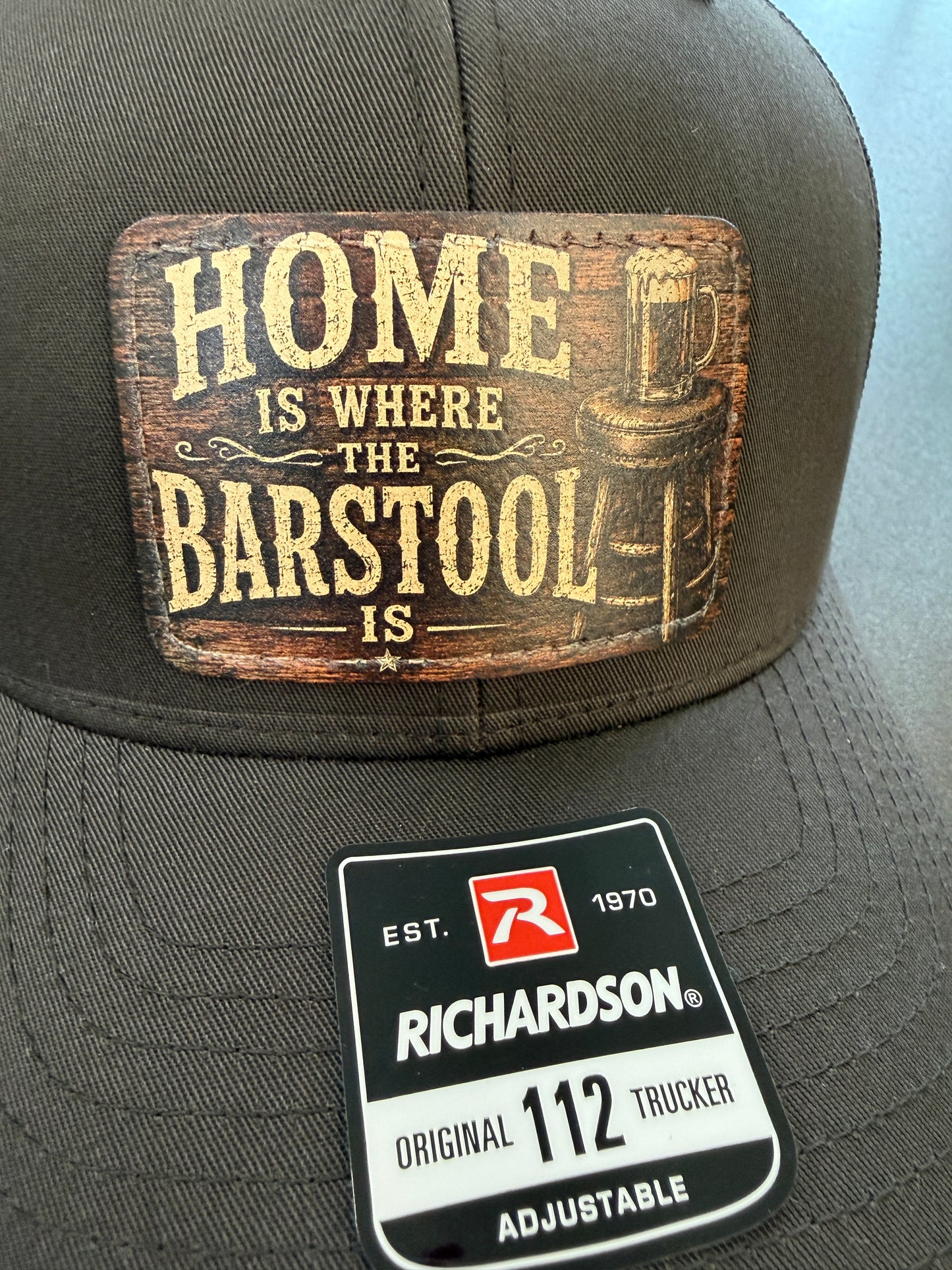 UV Printed Home Is Where The Barstool Is Richardson 112 Men's Hat