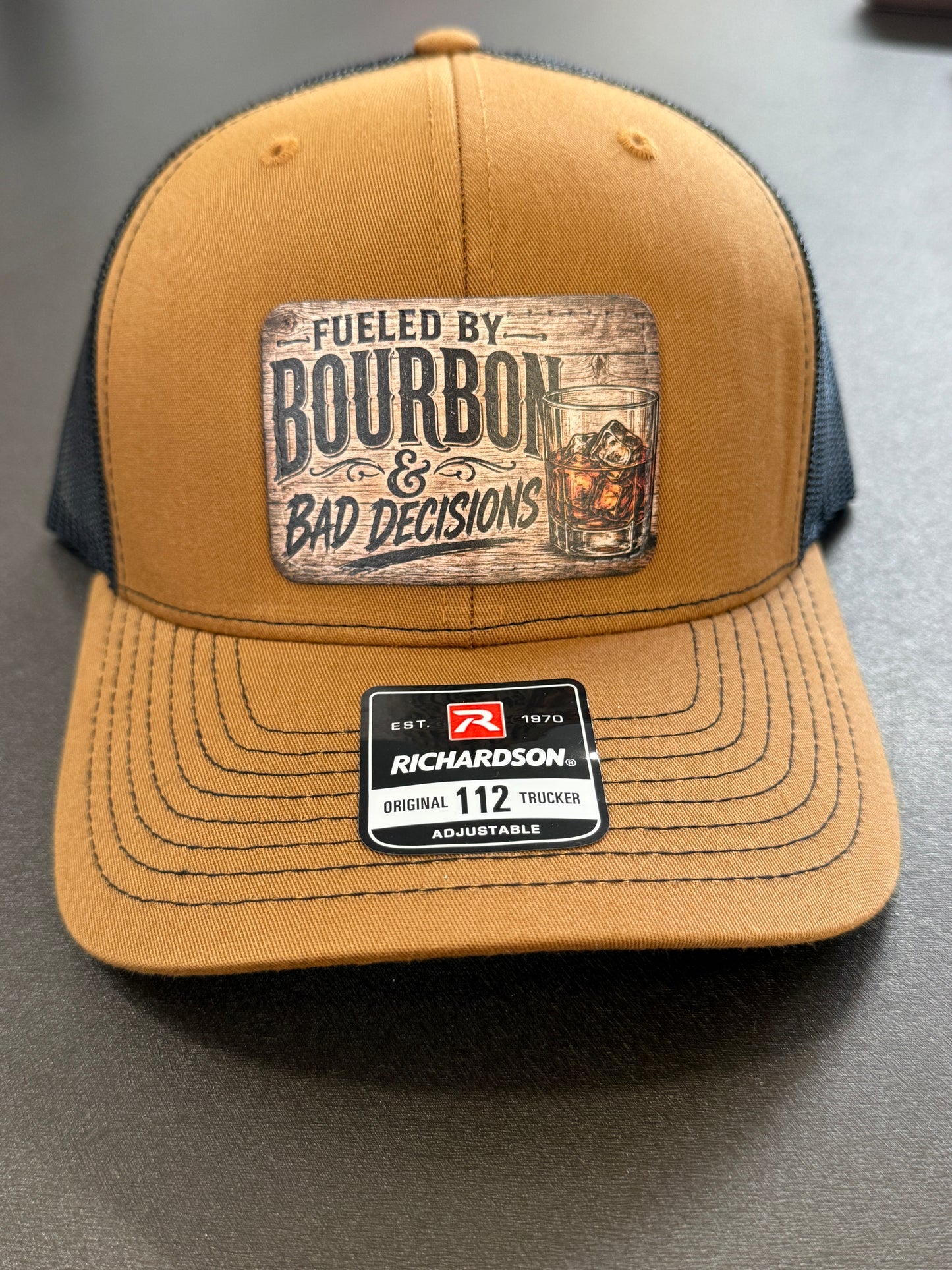 UV Printed Fueled By Bourbon & Bad Decisions Richardson 112 Men's Hat