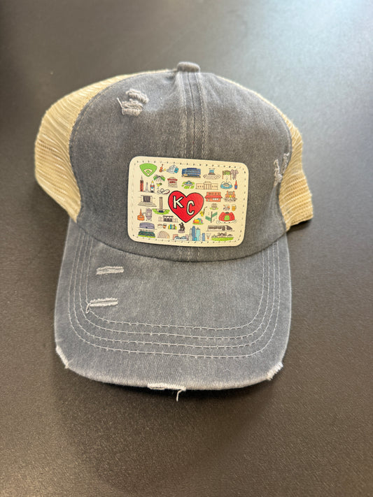 Kansas City Landmarks Women's Ponytail Hat