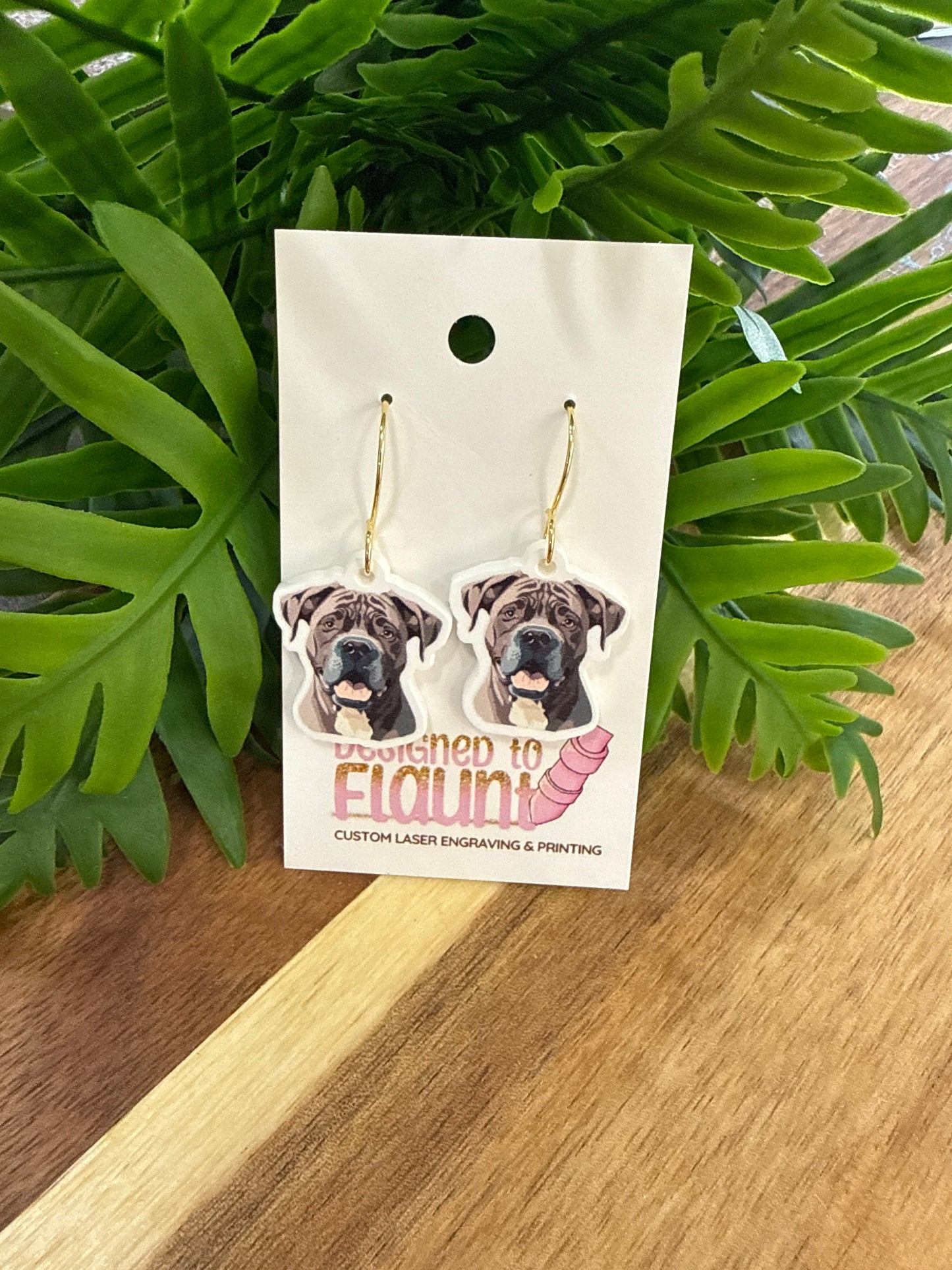 UV Printed Wrinkle Royalty Acrylic Dangle Earrings