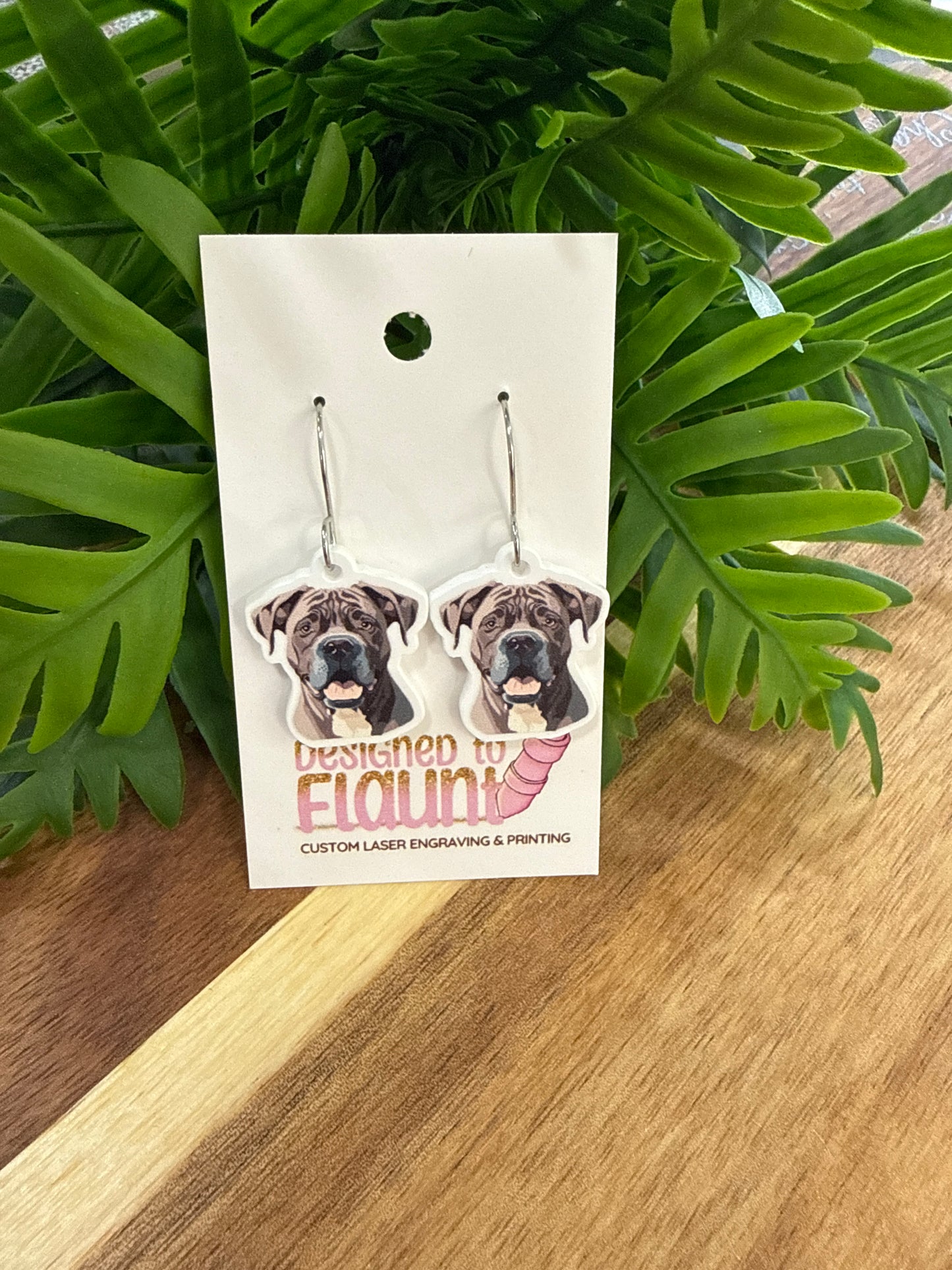 UV Printed Wrinkle Royalty Acrylic Dangle Earrings