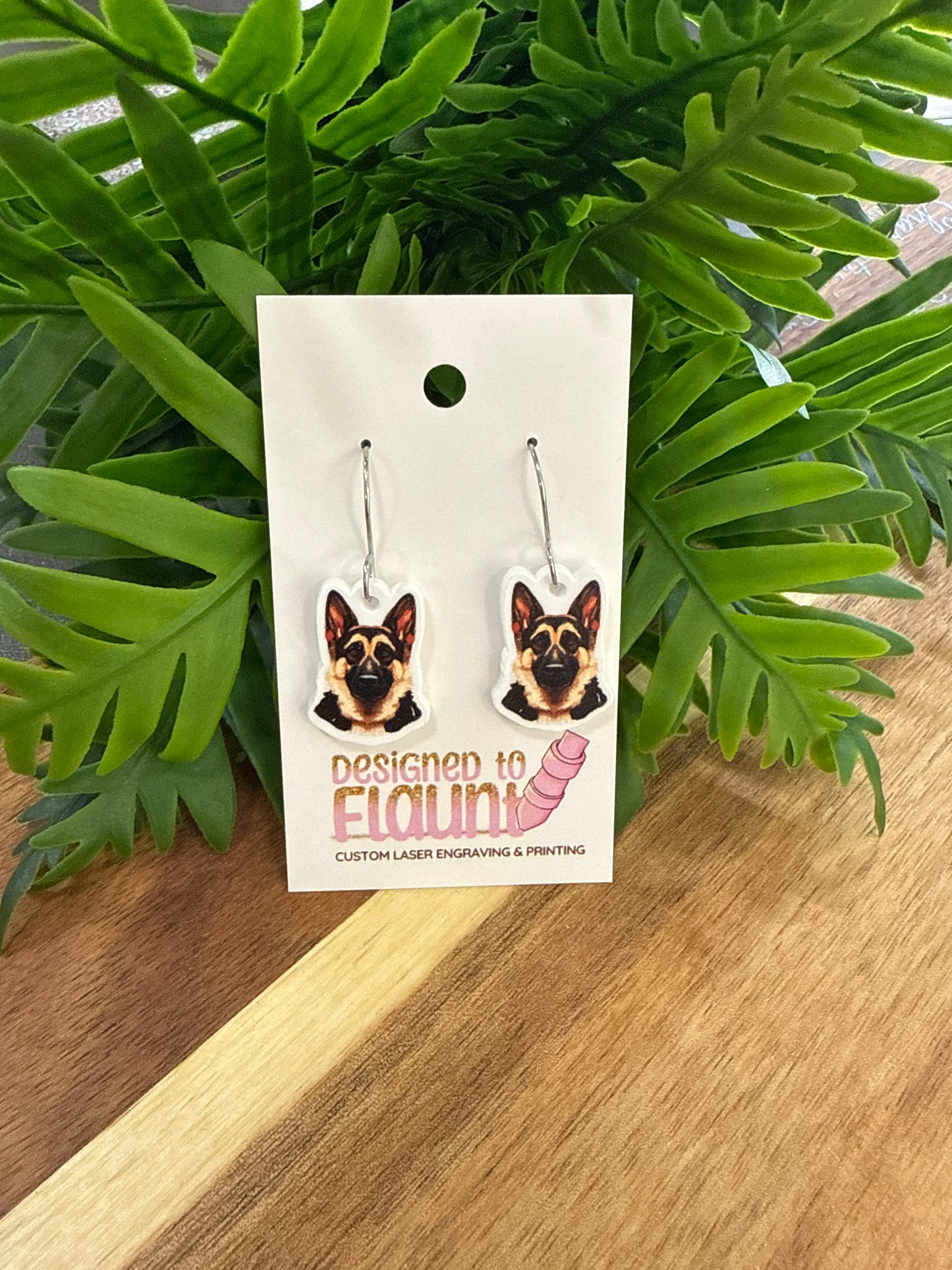 UV Printed Shepard Squad Acrylic Dangle Earrings