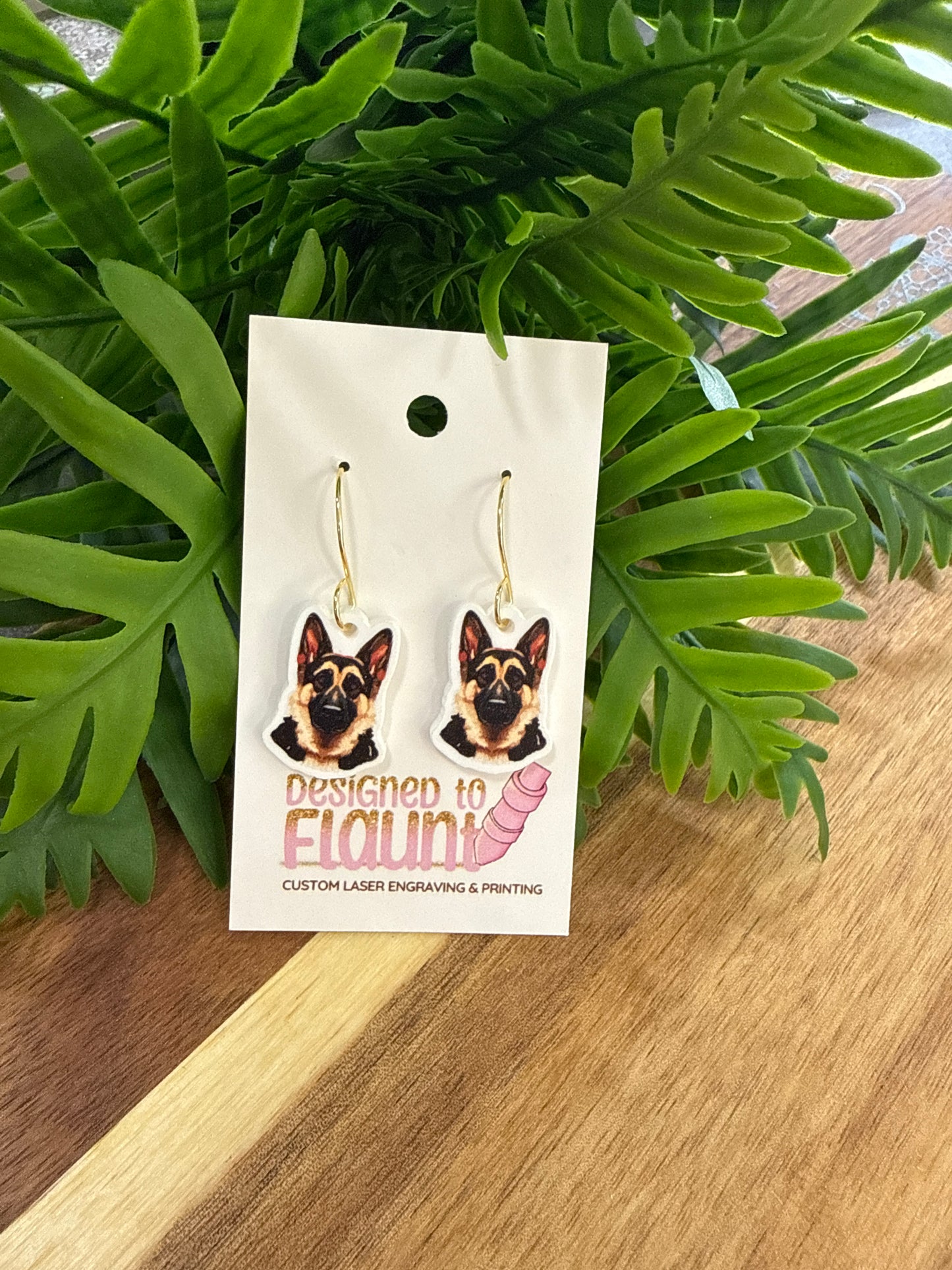 UV Printed Shepard Squad Acrylic Dangle Earrings