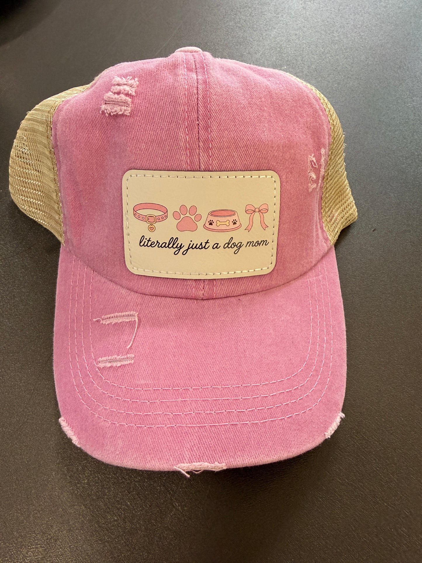 Literally Just a Dog Mom Women's Ponytail Hat