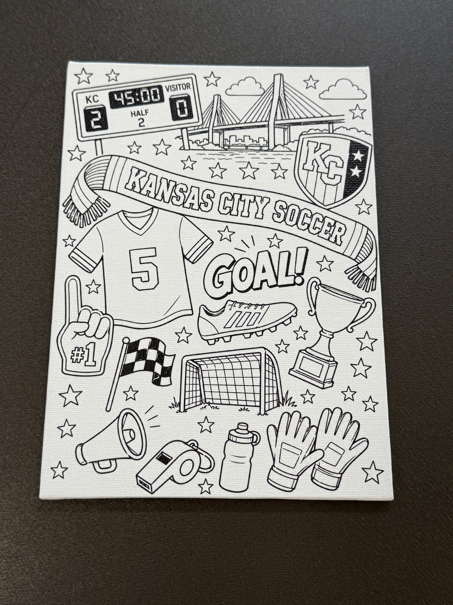 Paint-Your-Own Canvas – Soccer Fan
