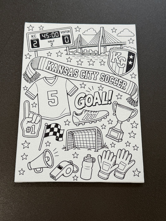 Paint-Your-Own Canvas – Soccer Fan