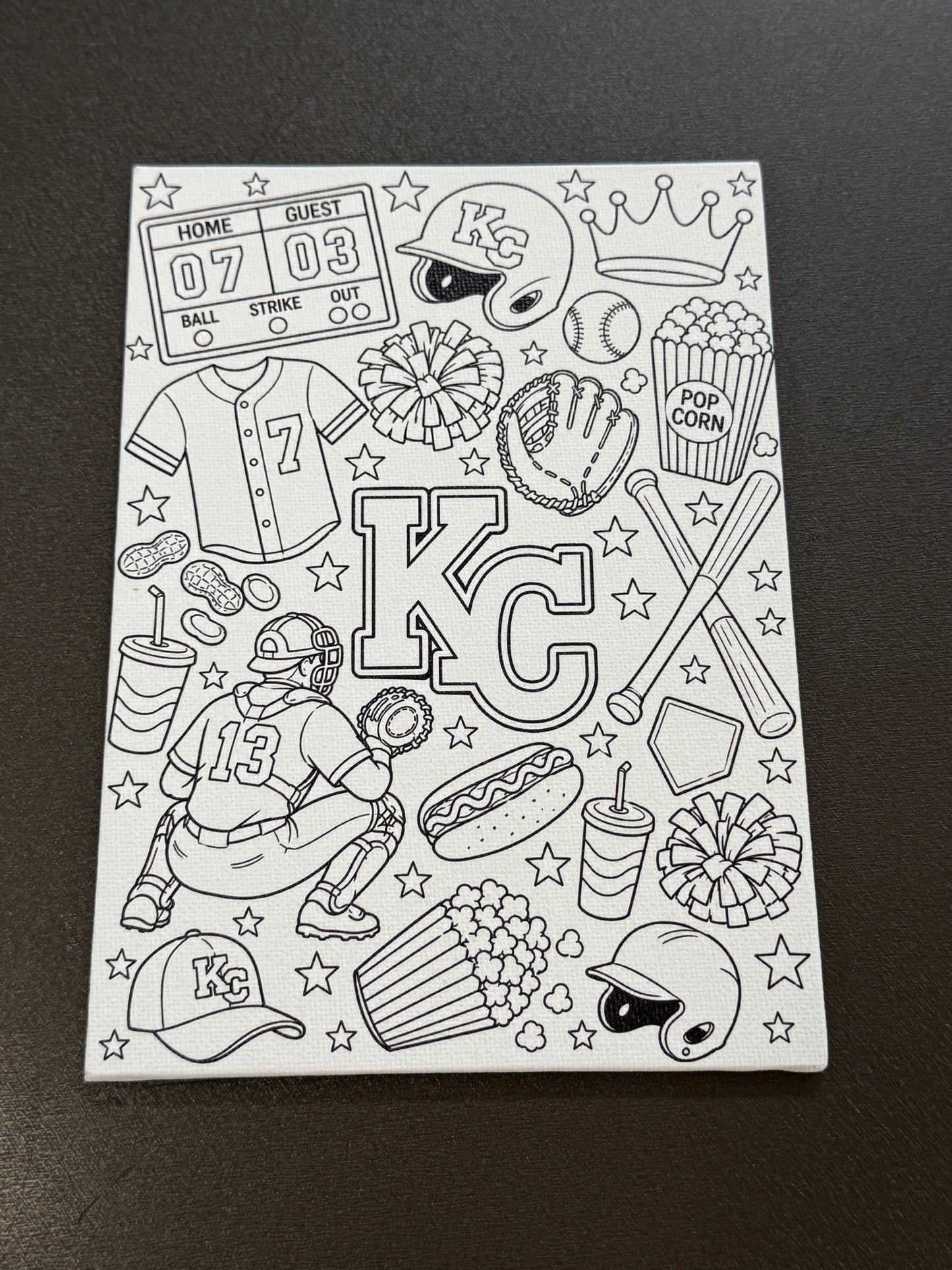 Paint-Your-Own Canvas – Baseball Fan
