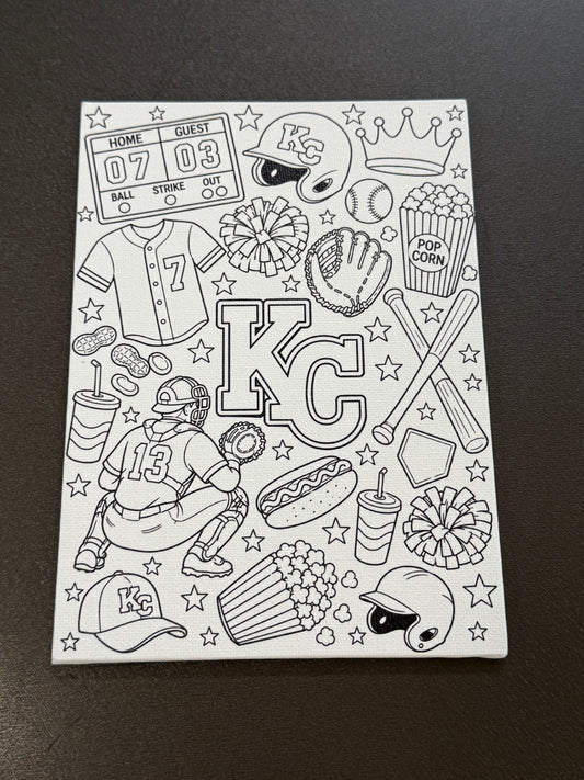 Paint-Your-Own Canvas – Baseball Fan