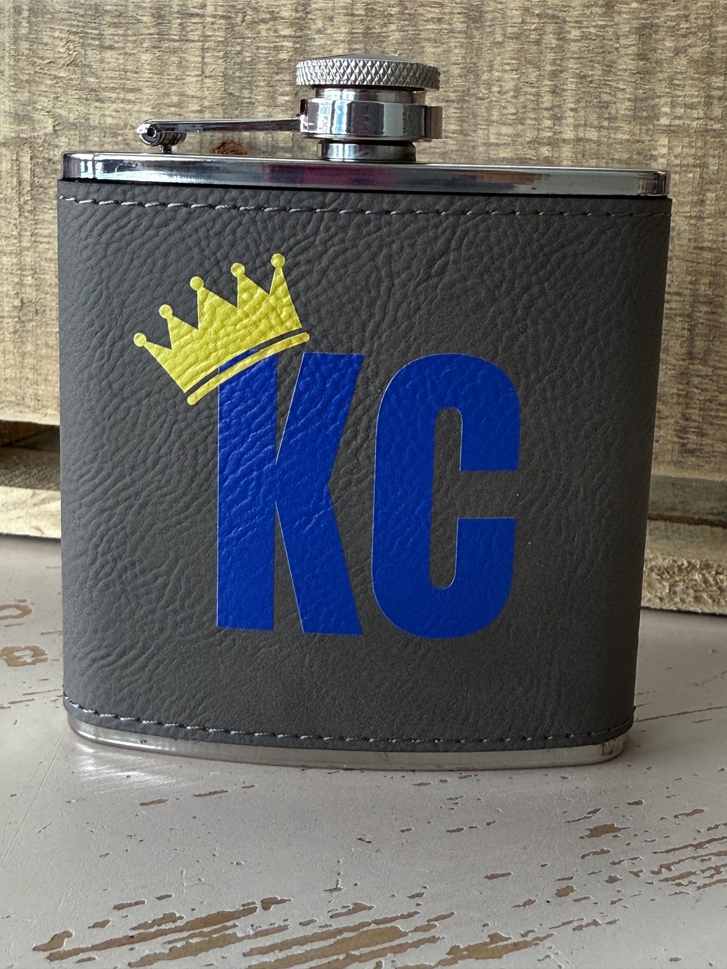 UV Printed KC Crown 6 oz Flask