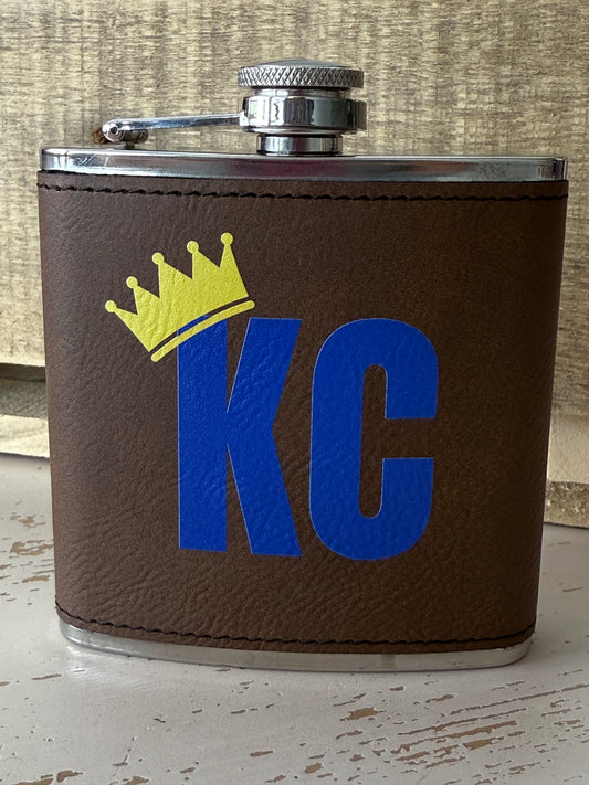 UV Printed KC Crown 6 oz Flask