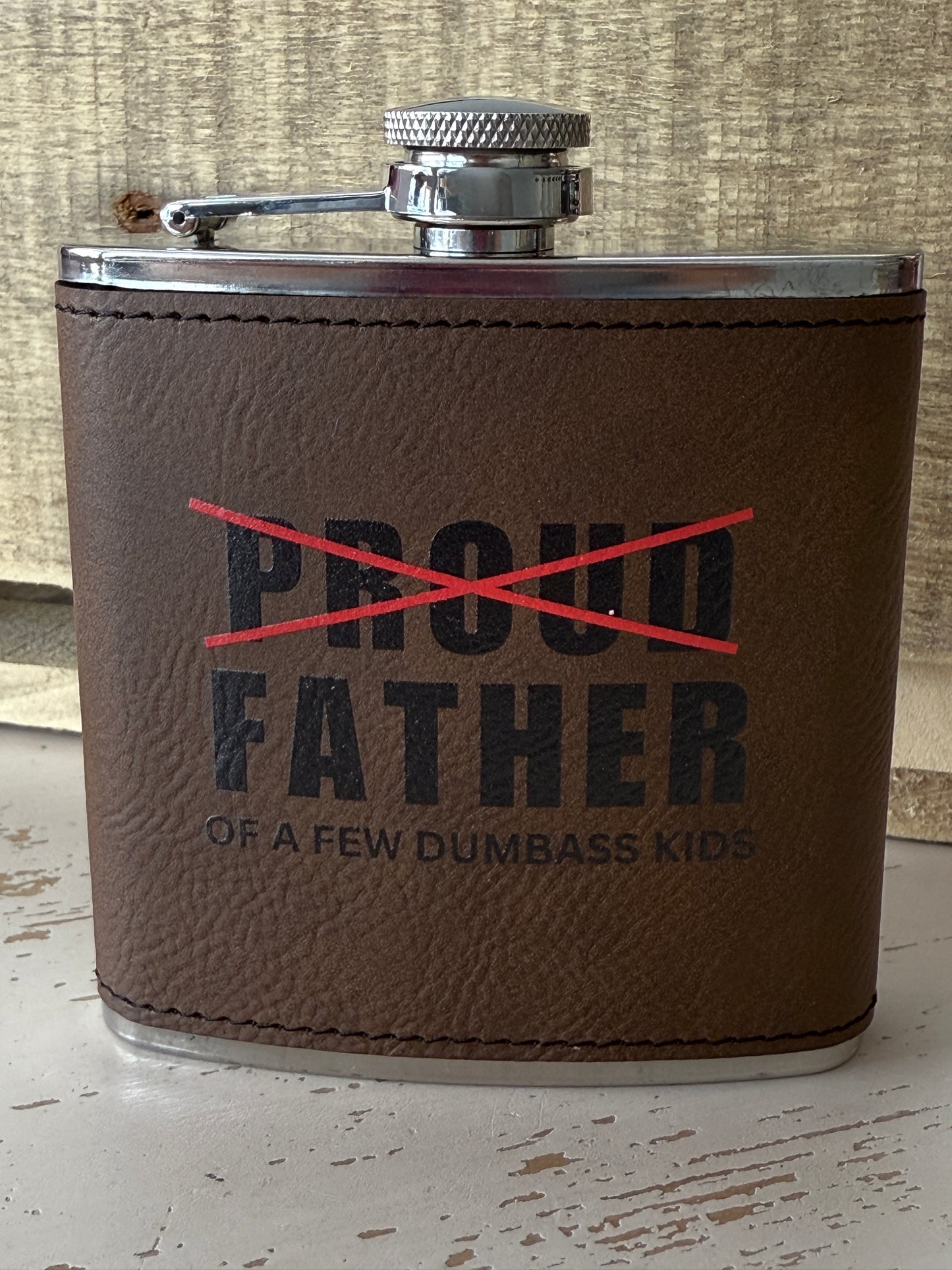 UV Printed Dumbass Kids 6 oz Flask