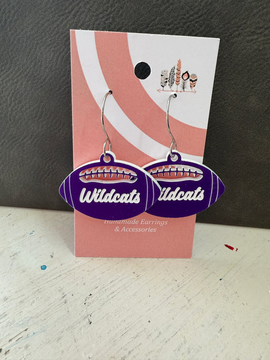 Wildcat Football Earrings