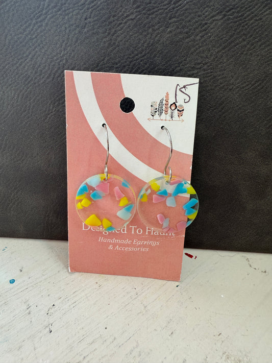 Confetti Terrazzo Acrylic Dangle Earrings