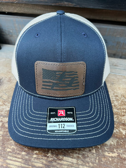 American Flag Geese Men's Richardson 112 Trucker Hat