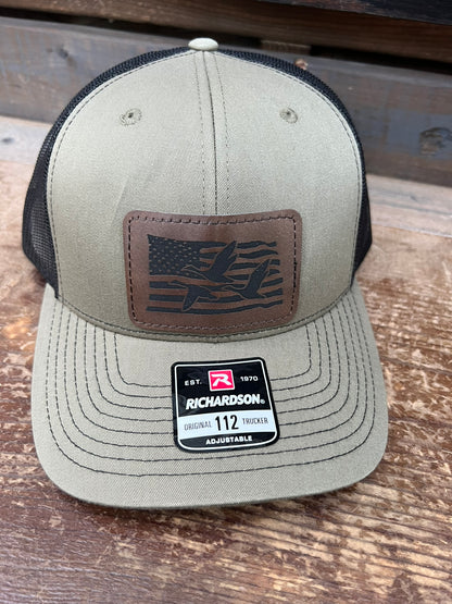 American Flag Geese Men's Richardson 112 Trucker Hat