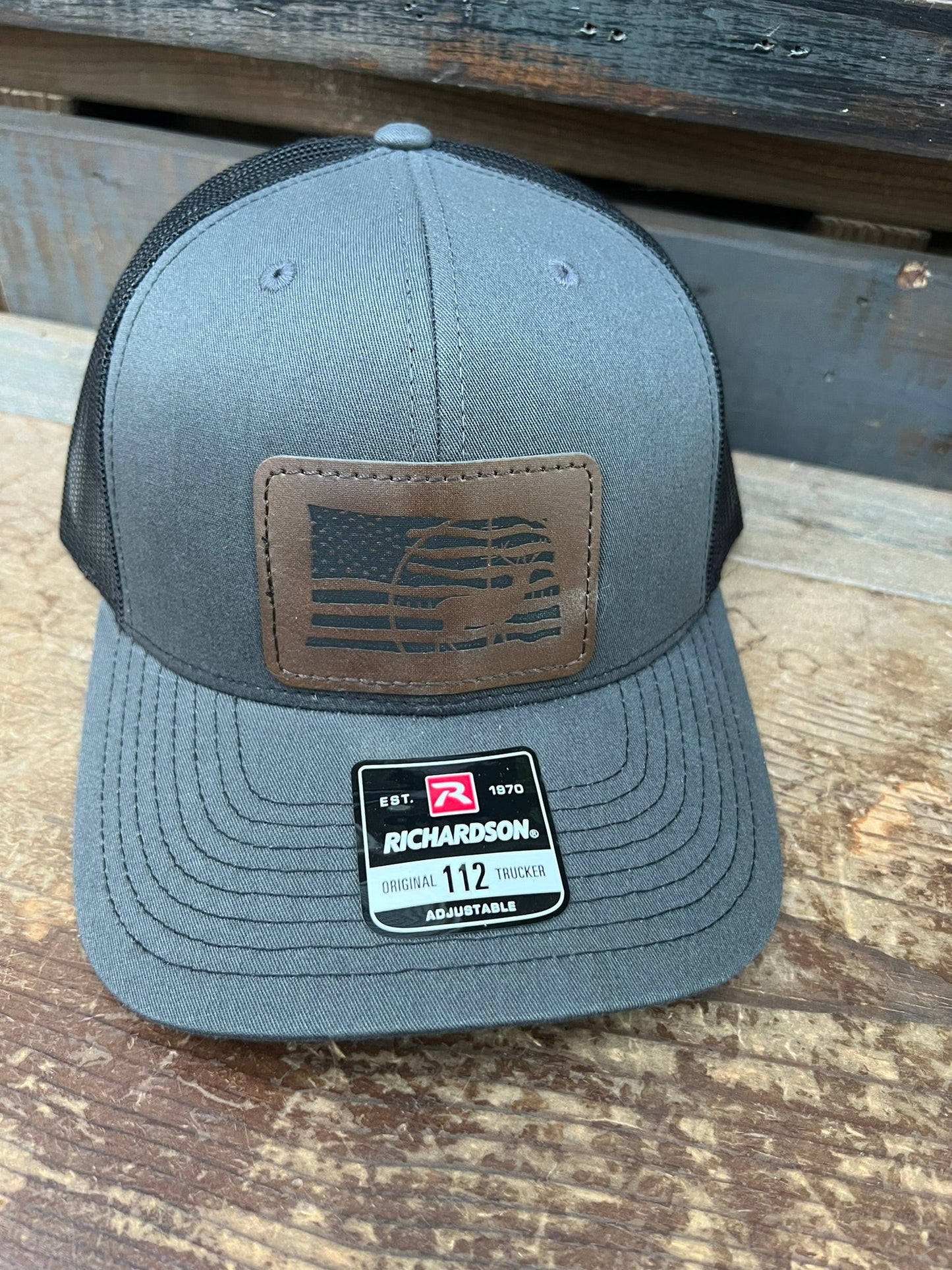 American Flag Buck Men's Richardson 112 Trucker Hat