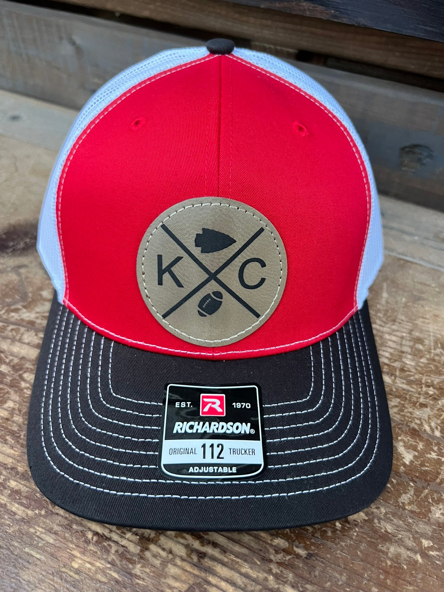 KC Arrowhead Football Men's Richardson 112 Trucker Hat
