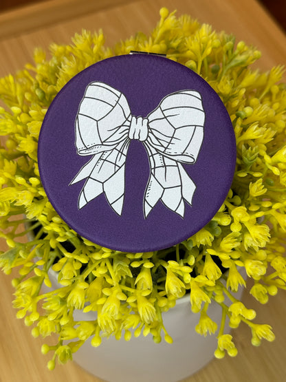 UV Printed Volleyball Bow Compact Mirror