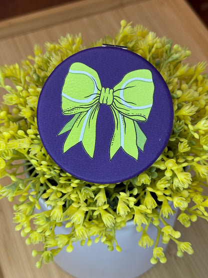 UV Printed Tennis Bow Compact Mirror